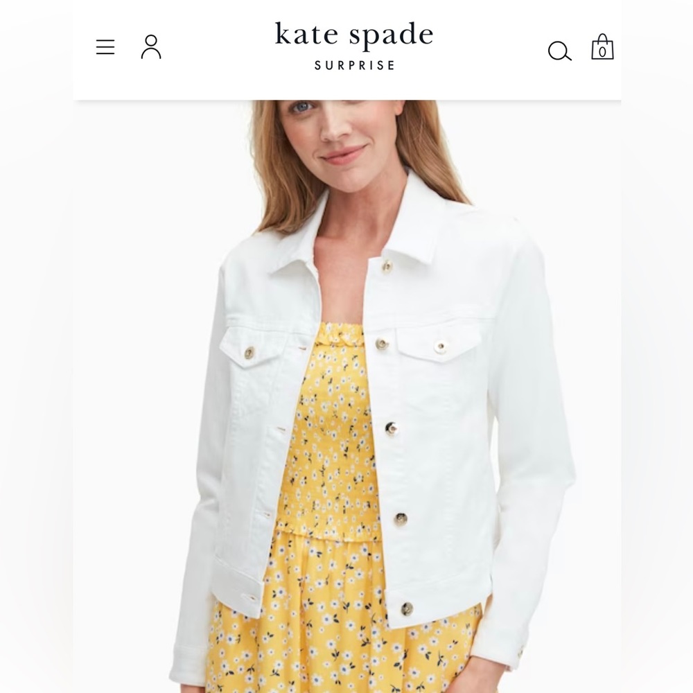 Kate Spade Denim Jacket Freshwhite size S